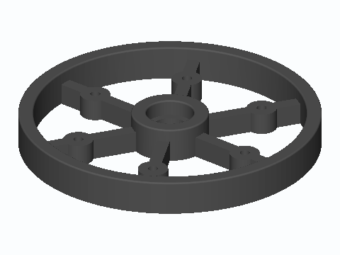 608 Bearing Swivel Monitor Lazy Susan Base — 3D model preview