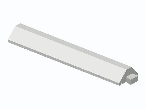 Dovetail-Chain Shower Threshold Dam Segment — 3D model preview