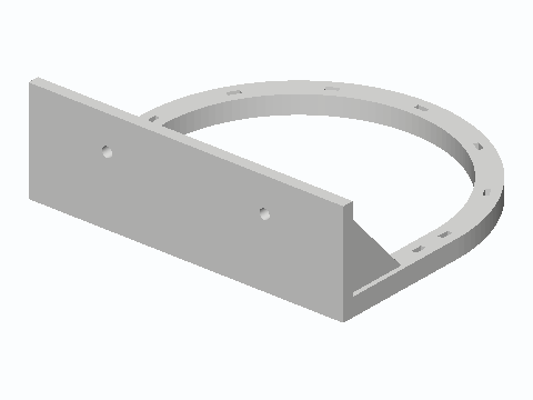 Screw-Mount Bath Toy Bag Hoop — 3D model preview