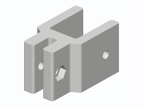 Frameless Shower Door Sweep Retainer Clip — 3D model preview
