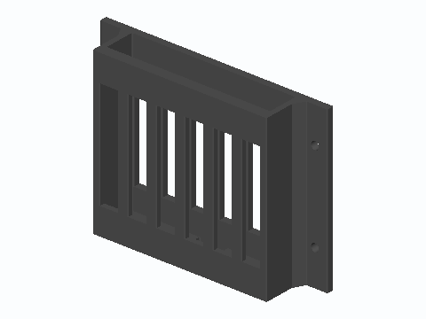 Under-Desk Phone Hideaway Charging Slot — 3D model preview