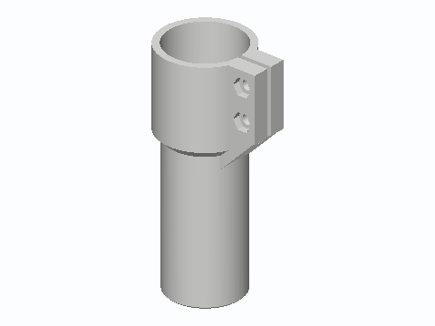 1-1/4 in Sink Tailpiece Clamp-Socket Extension — 3D model preview