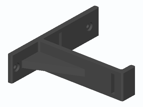 No-Holes Soundbar Strap-Cradle Wall Bracket — 3D model preview