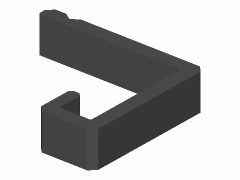 No-Clamp Under-Tuck Desk Edge Bag Hook — 3D model preview