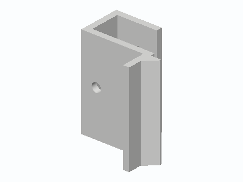 Bathtub Plank Caddy Rim-Hook End Shoe — 3D model preview