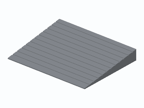 3/4 in Shower Curb Wheelchair Bevel Ramp