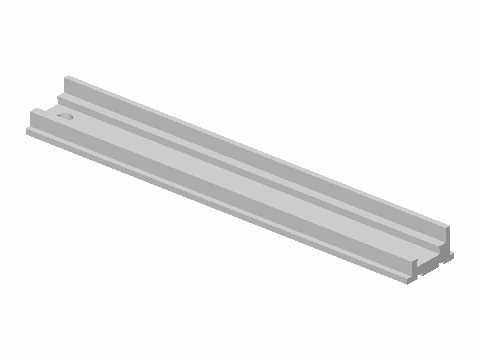 Shower Niche LED Strip Glare-Fin Channel — 3D model preview