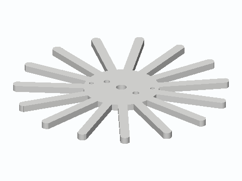 Crystal Radio Spiderweb Coil Form — 3D model preview