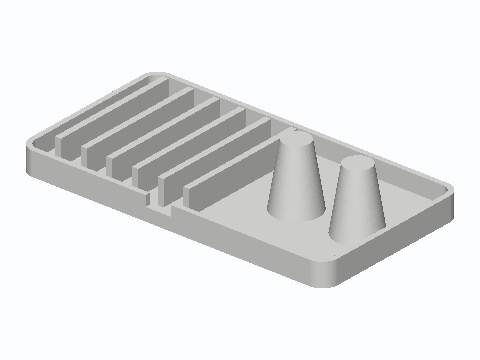 Contact Lens Case Upside-Down Drying Stand — 3D model preview