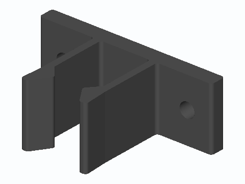 Crank Desk Handle Under-Desk Stow Clip — 3D model preview
