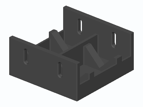 C And D Cell Twin V-Saddle Screw-Contact Holder — 3D model preview