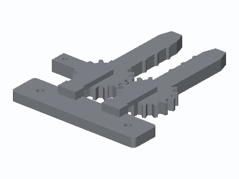 Print-In-Place Geared Claw Gripper