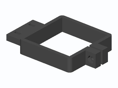 NEMA 17 Slip-On Cable Strain Relief Collar — 3D model preview