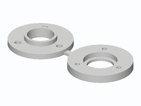 Shower Liner Torn-Hole Clamp Grommet Pair — 3D model preview