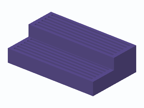 Two-Tier CR80 ID And Key Card Desk Rack — 3D model preview