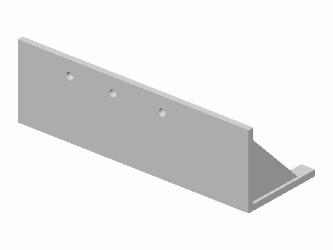 Graduated Hairbrush Handle-Drop Wall Shelf — 3D model preview