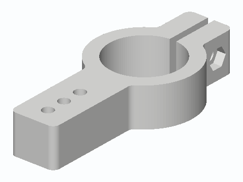 Shower Arm Pinch-Collar Head Droop Jack — 3D model preview