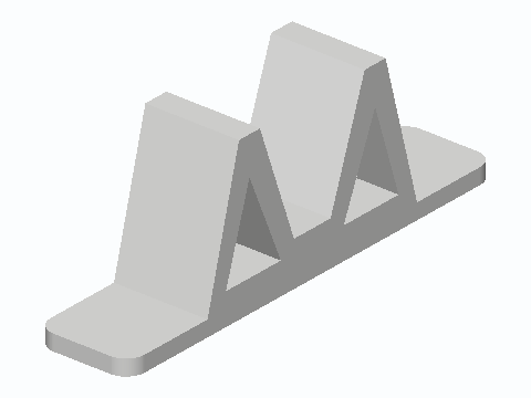 Toilet Tank Lid V-Slot Parking Foot — 3D model preview