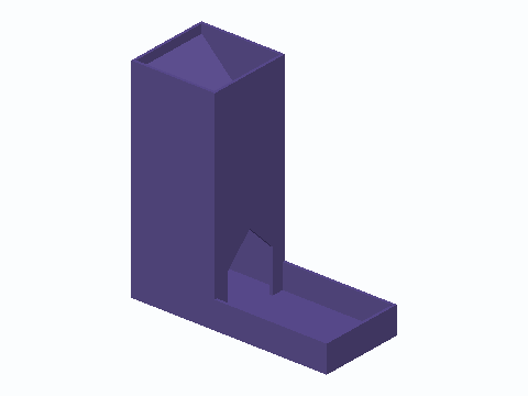 Three-Baffle Desk Dice Tower With Run-Out Tray — 3D model preview