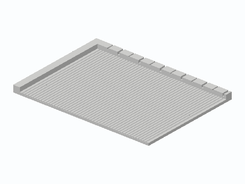 1/8 in Pitch Cardstock Scoring Board — 3D model preview
