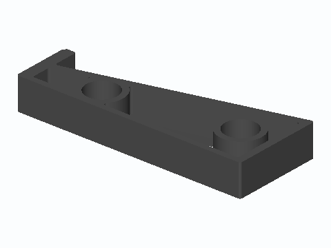 1/2 in PVC Laptop Stand Side Cheek — 3D model preview