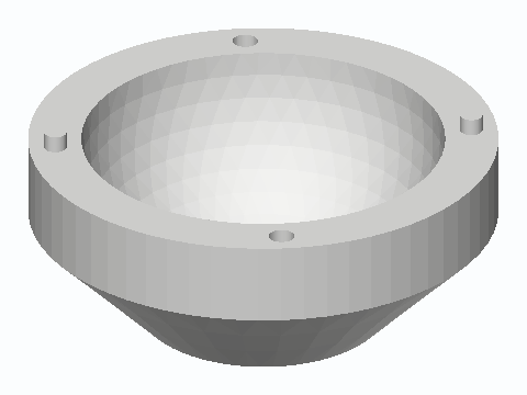 65 mm Bath Bomb Self-Mating Press Mold — 3D model preview