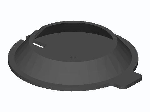 Cone-Seat Desk Mug Lid With Spoon Notch — 3D model preview