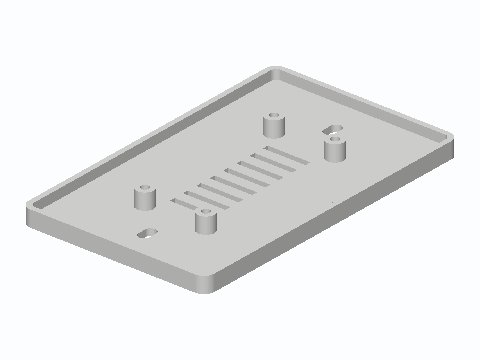 Pi Zero Single-Gang Box Vented Cover Plate — 3D model preview