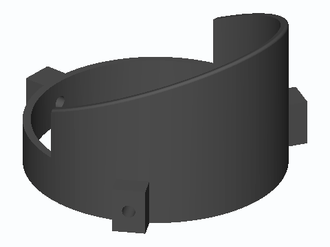 PIR Motion Sensor Rotating Glare Hood — 3D model preview