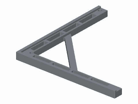 Cutting Mat Corner Square With 45° Bridge — 3D model preview
