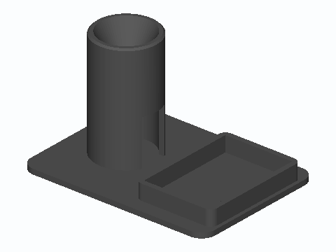 Solder Sucker Cone-Seat Bench Stand — 3D model preview