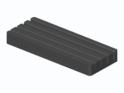 Four-Lane 2.54/2.0 mm Header Squaring Bar — 3D model preview