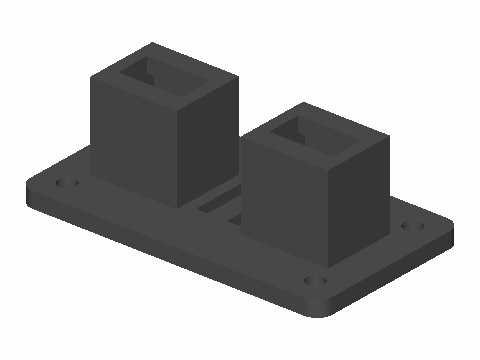PowerPole Dual Panel Bulkhead Plate