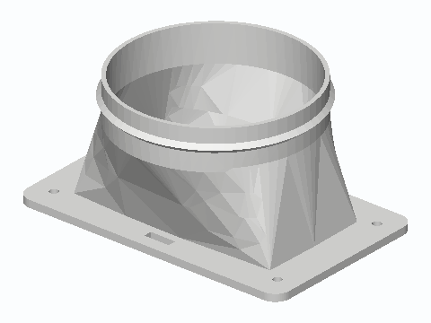 Bath Fan Outlet To 4 in Duct Adapter