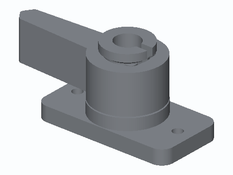 Print-In-Place Cam Lever Rod Clamp