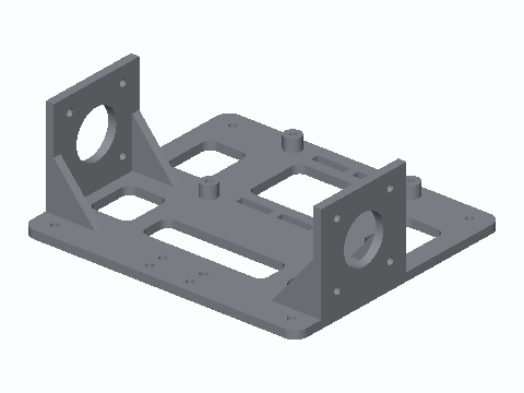 NEMA 17 Differential Drive Chassis Deck