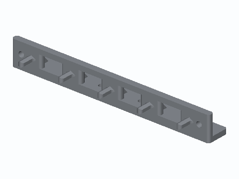 Shelf Pin Ledger Support Rail