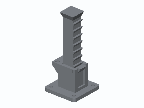 Print-In-Place Ratchet Lift Post