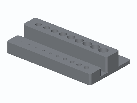 19-Size Metric Drill Bit Index