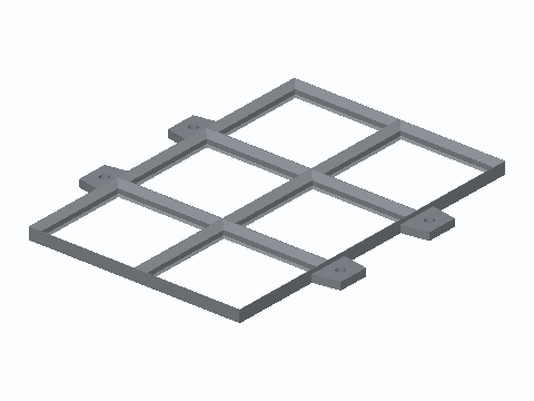 Gridfinity 2x3 Screw-Down Baseplate