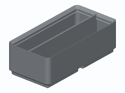 Gridfinity 1x2 Twin Scoop Bin