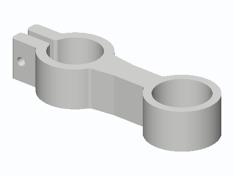 Shower Rod Double Rod Clamp