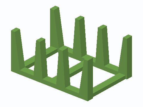 Three-Slot Cutting Board Drying Stand