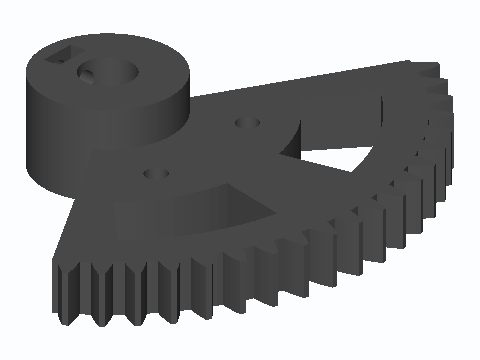 Module 1.5 Sector Gear 8 mm Hub
