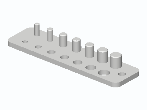 Shelf Pin Hole Size Gauge Paddle