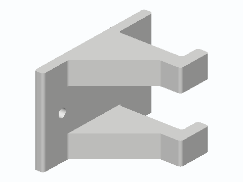 Fork-Cradle Shower Squeegee Wall Hanger