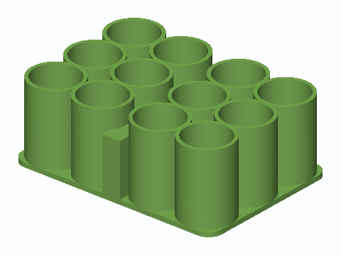 Twelve-Cell 18650 Charged/Flat Rack