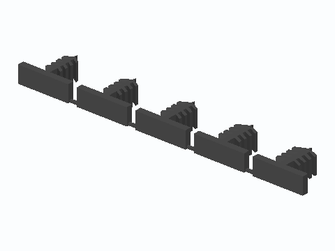 Flat-Print Fir-Tree Trim Clip Set