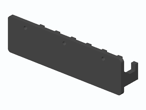 Bungee Cord Seven-Peg Wall Rail