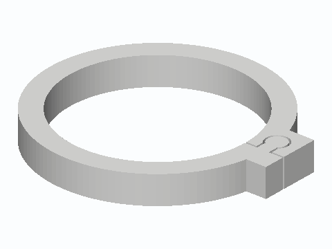Large-Bore Twist-Lock Shower Curtain Ring